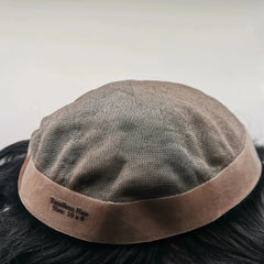 Men’s Fine Mono Toupee – Natural Black Human Hair Replacement System My Store