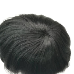 Men’s Fine Mono Toupee – Natural Black Human Hair Replacement System My Store