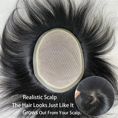 Silk Base Thin Skin Toupee for Men 100% Natural Human Hair Prosthesis My Store