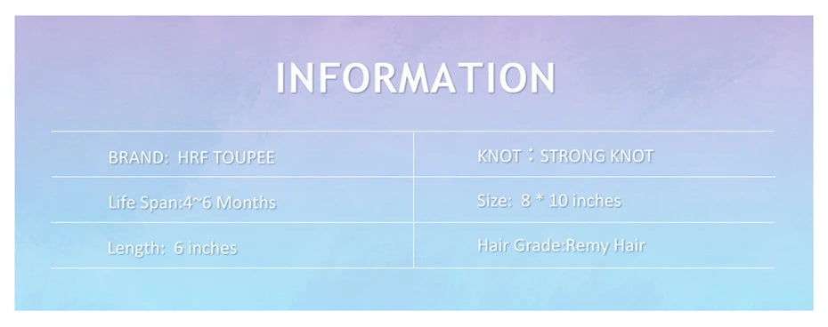 Thin Skin Full PU Toupee for Men – Natural Hairline Remy Hair System