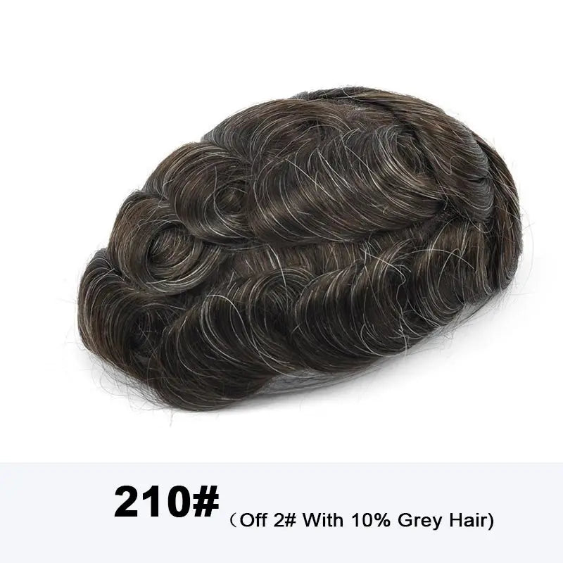 Men’s Mono Toupee – 6" Capillary Prosthesis with 100% Human Hair