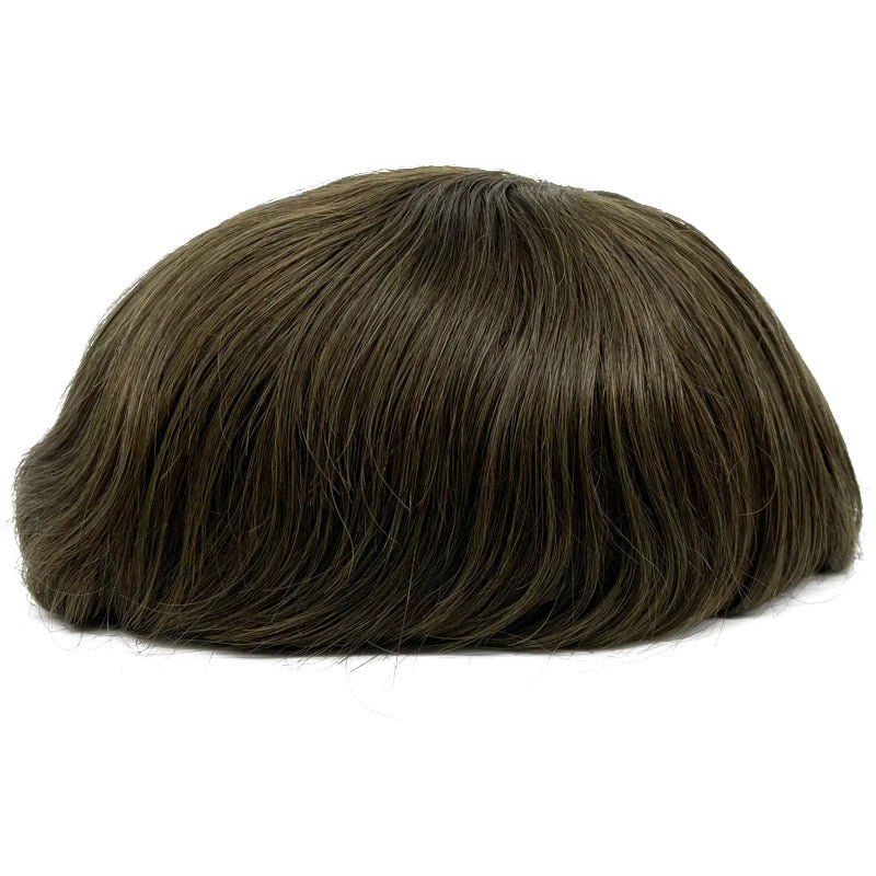 Thin Skin Full PU Toupee for Men – Natural Hairline Remy Hair System