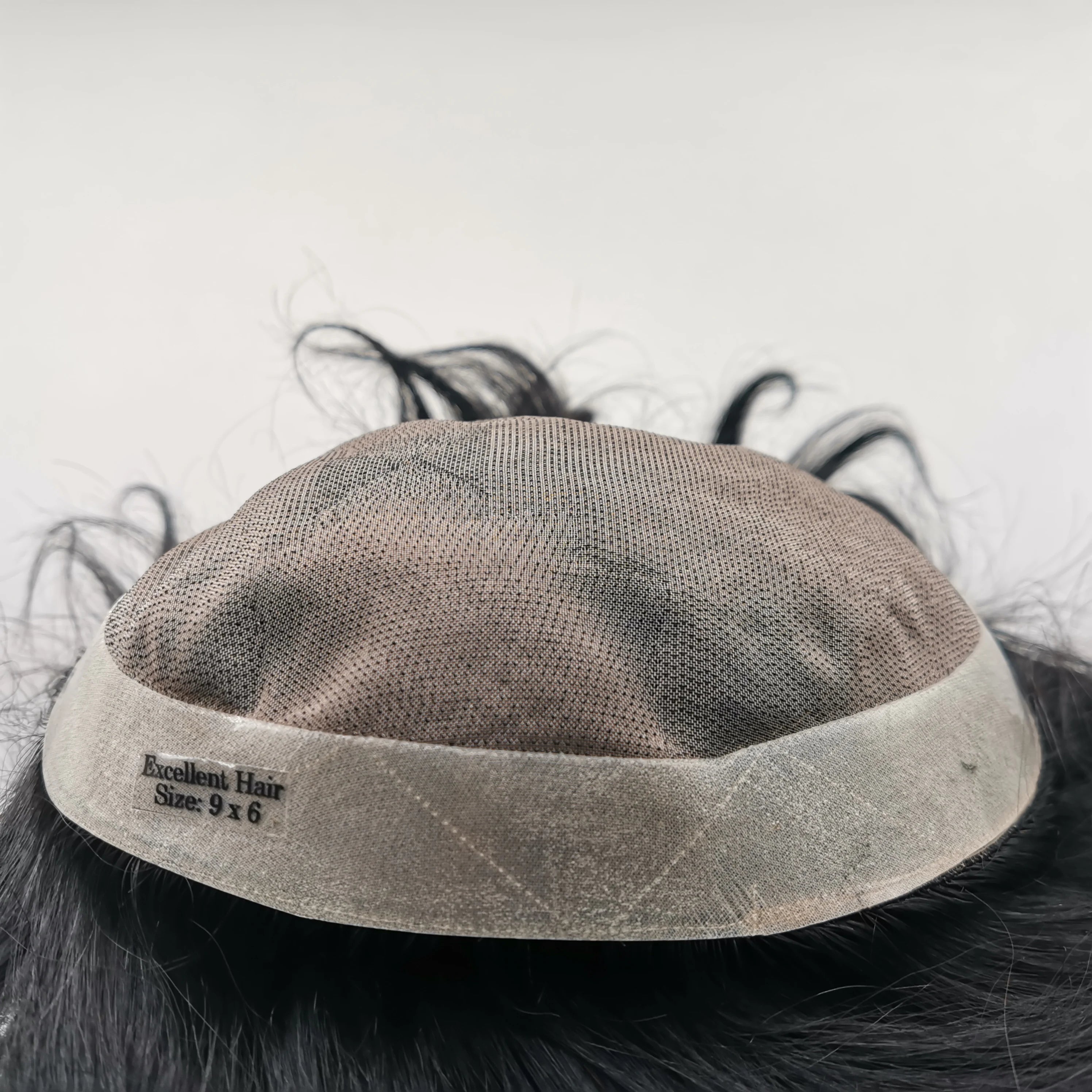 Men’s Fine Mono Toupee – Natural Black Human Hair Replacement System