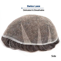 Premier Swiss Lace Toupee – Ultra-Light AIR-Lace Men's Hair Prosthesis