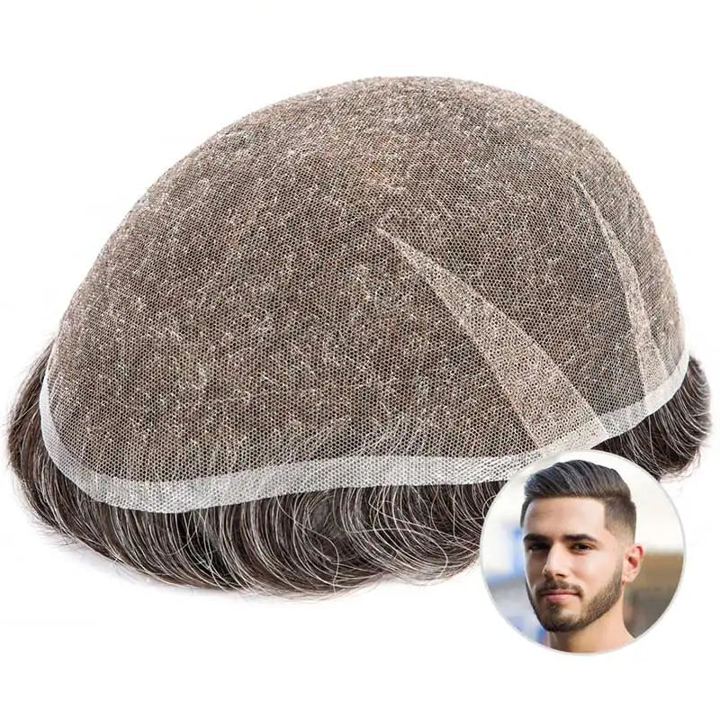 Premier Swiss Lace Toupee – Ultra-Light AIR-Lace Men's Hair Prosthesis