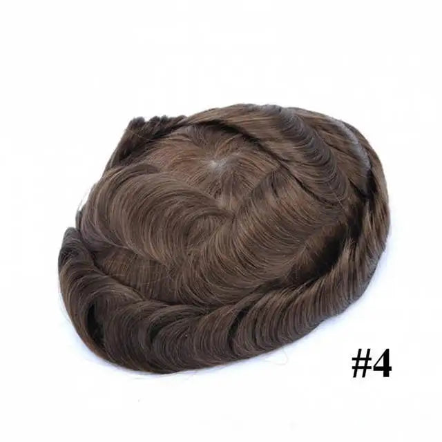 Fine Mono with NPU Base - Durable Men’s Hair System - 100% Human Hair
