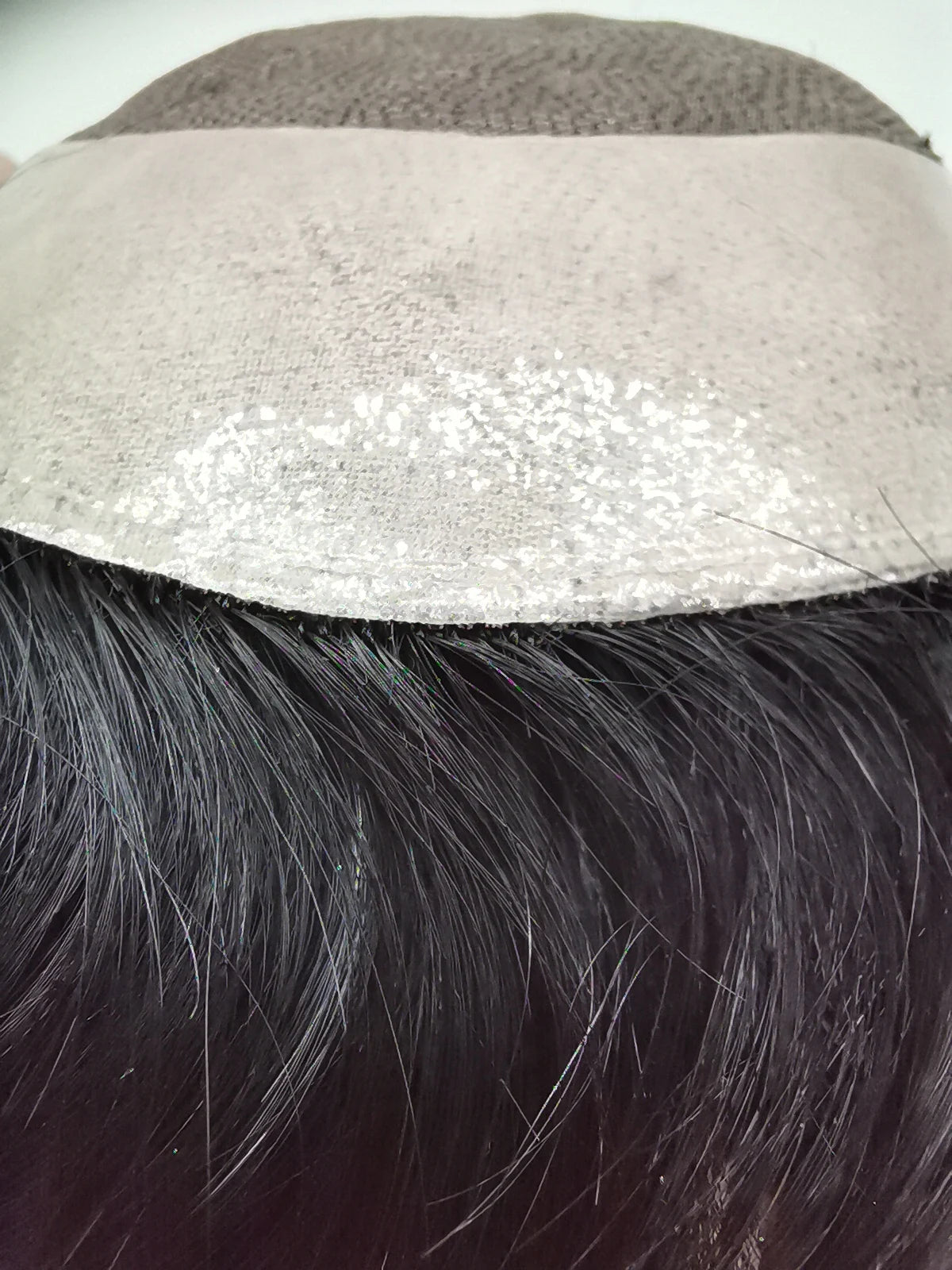 Men’s Fine Mono Toupee – Natural Black Human Hair Replacement System