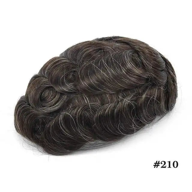Fine Mono with NPU Base - Durable Men’s Hair System - 100% Human Hair