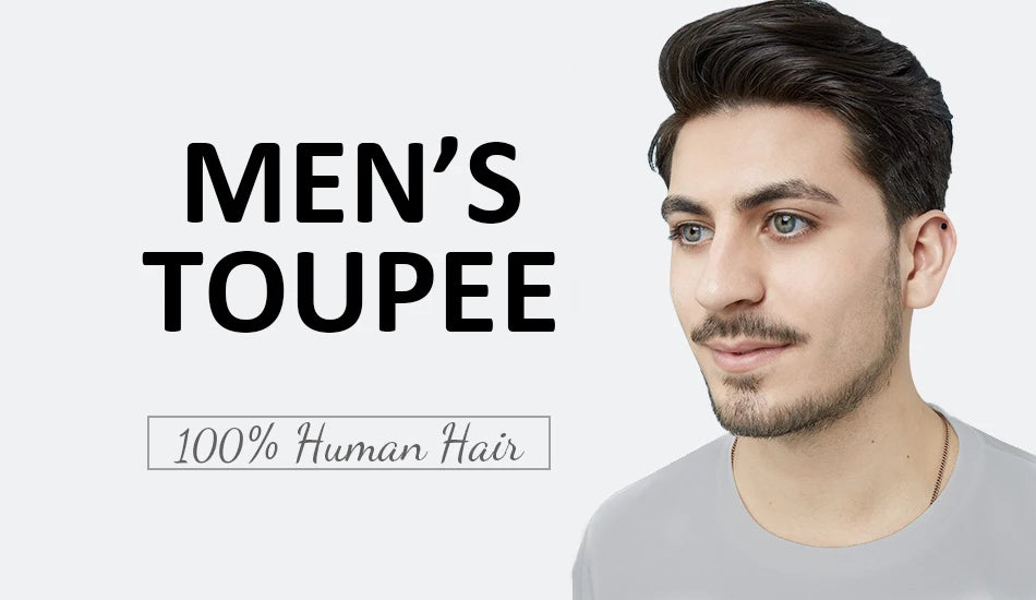 Fine Mono with NPU Base - Durable Men’s Hair System - 100% Human Hair