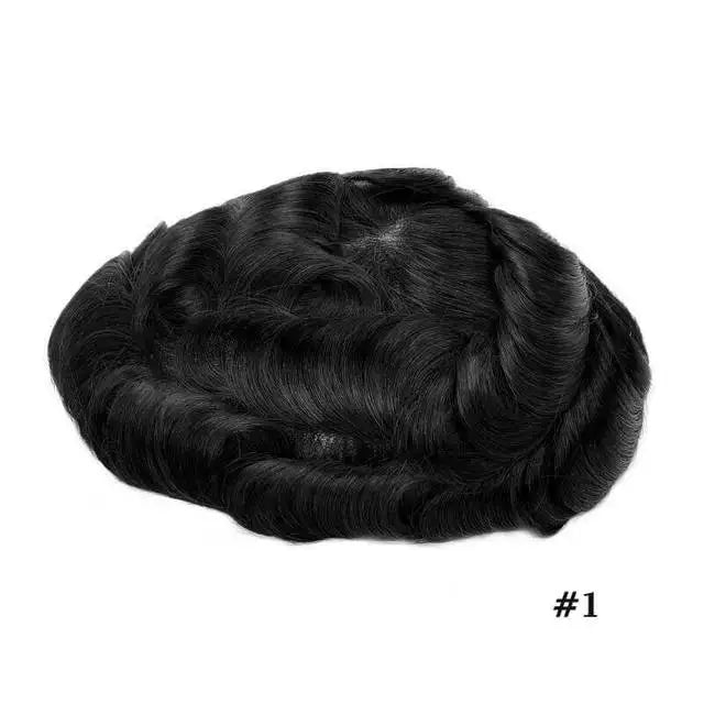 Fine Mono with NPU Base - Durable Men’s Hair System - 100% Human Hair