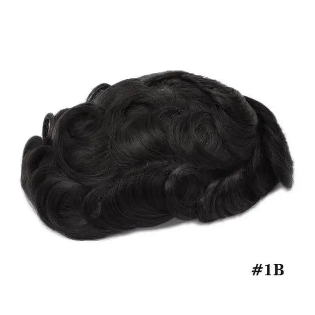 Fine Mono with NPU Base - Durable Men’s Hair System - 100% Human Hair