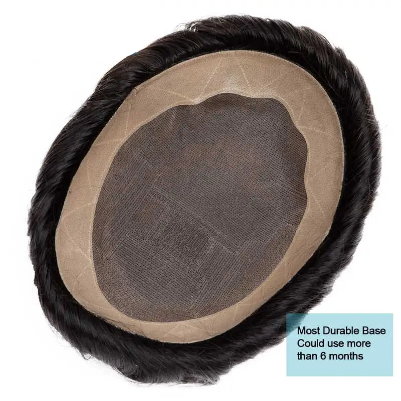 Men’s Mono Toupee – 6" Capillary Prosthesis with 100% Human Hair