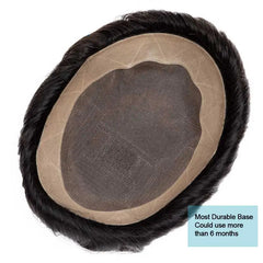 Men’s Mono Toupee – 6" Capillary Prosthesis with 100% Human Hair