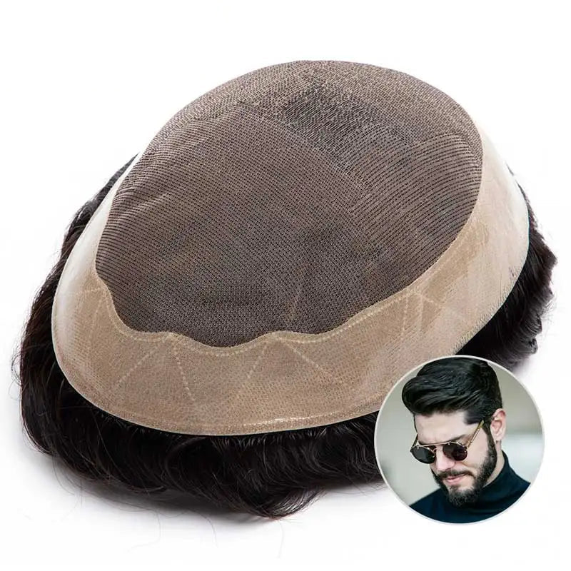 Men’s Mono Toupee – 6" Capillary Prosthesis with 100% Human Hair