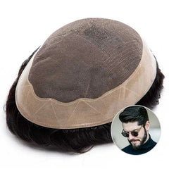 Men’s Mono Toupee – 6" Capillary Prosthesis with 100% Human Hair
