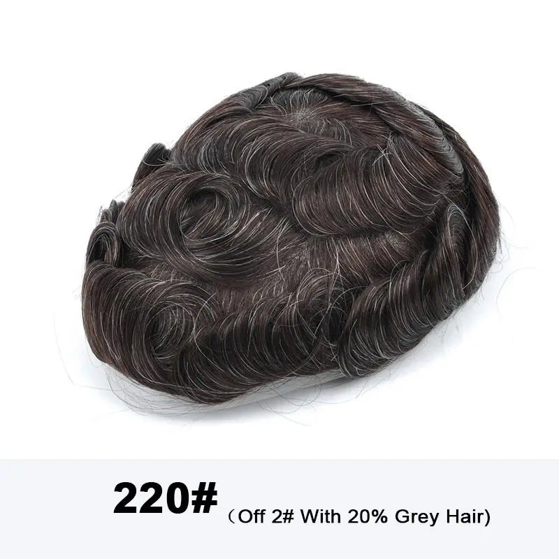 Men’s Mono Toupee – 6" Capillary Prosthesis with 100% Human Hair