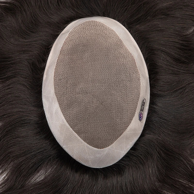 Fine Mono with NPU Base - Durable Men’s Hair System - 100% Human Hair