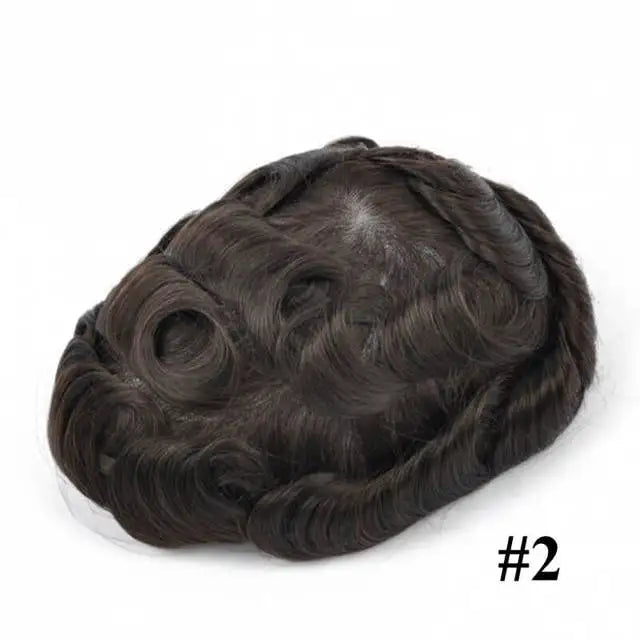 Fine Mono with NPU Base - Durable Men’s Hair System - 100% Human Hair