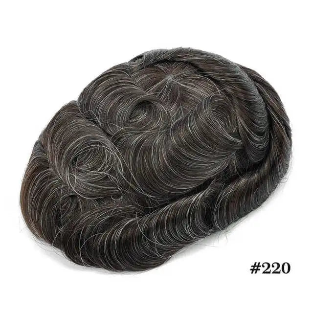 Fine Mono with NPU Base - Durable Men’s Hair System - 100% Human Hair